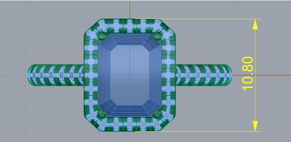 Engagement halo rings Model 3468 3D print model_7