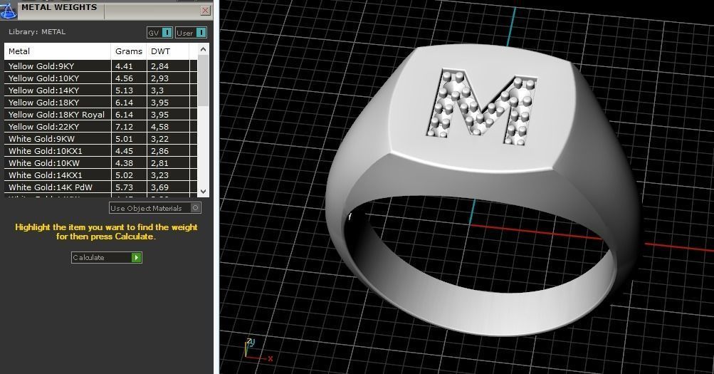 M ring Model 3467 3D print model_9