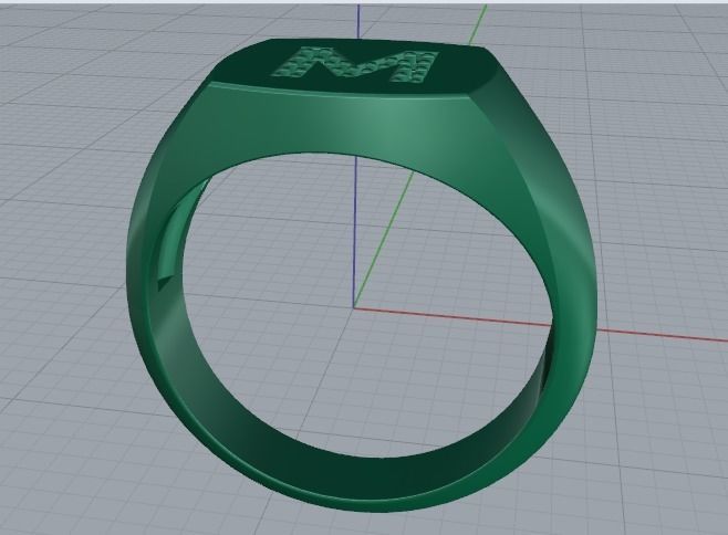 M ring Model 3467 3D print model_3