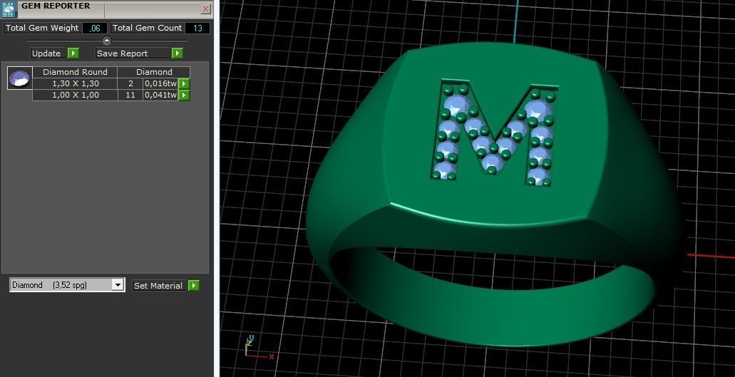 M ring Model 3467 3D print model_10