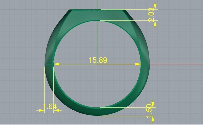 M ring Model 3467 3D print model_7