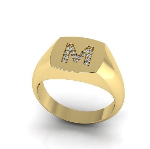 M ring Model 3467 3D print model_1