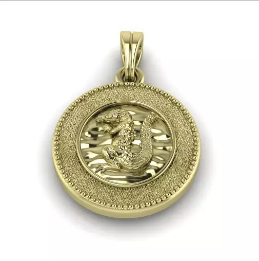 Pendant crocodile Model 3459 3D print model_0