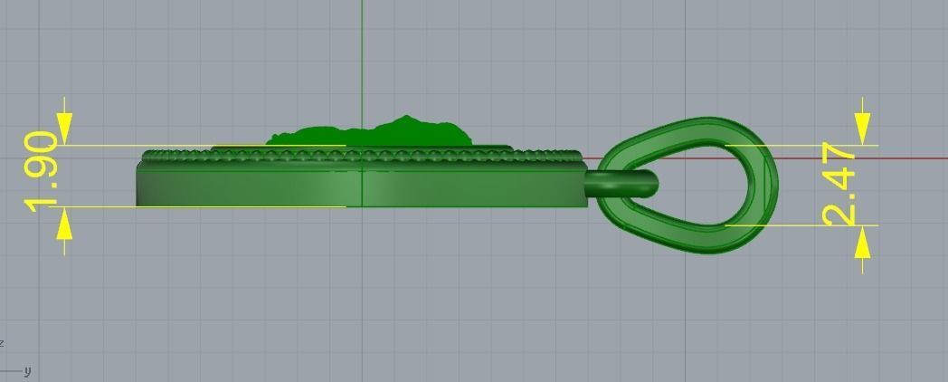 Pendant crocodile Model 3459 3D print model_7