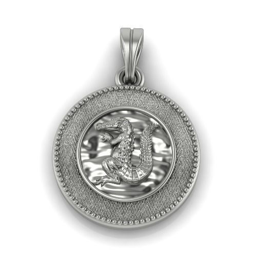 Pendant crocodile Model 3459 3D print model_1