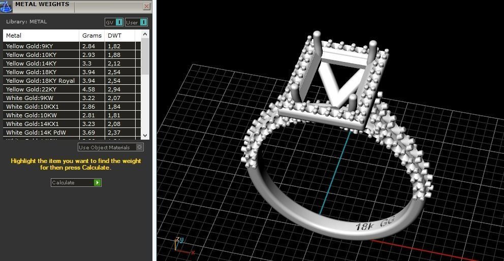 Engagement halo rings Model 3457 3D print model_8