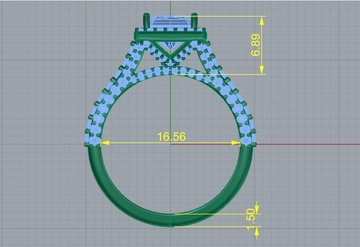 Engagement halo rings Model 3457 3D print model_6