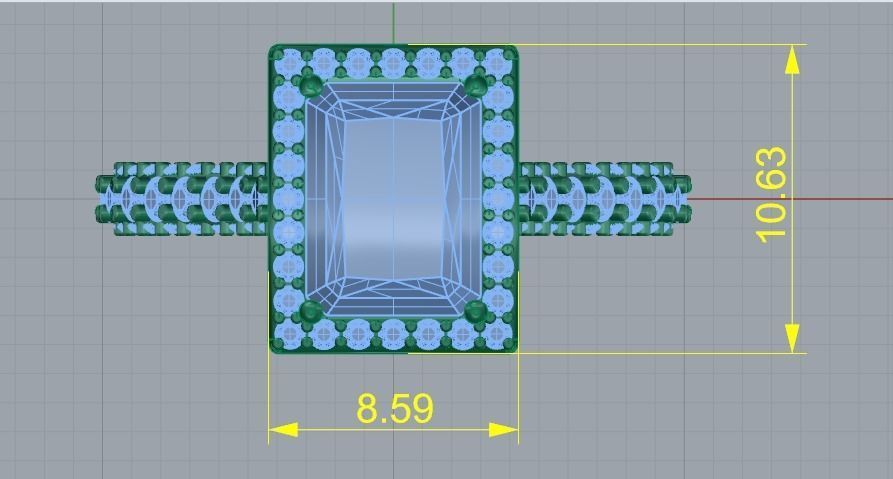 Engagement halo rings Model 3457 3D print model_7