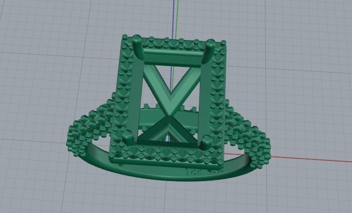 Engagement halo rings Model 3457 3D print model_2