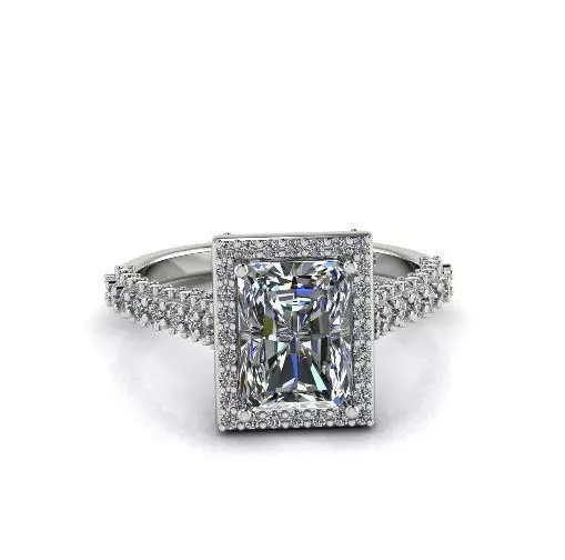 Engagement halo rings Model 3457 3D print model_0