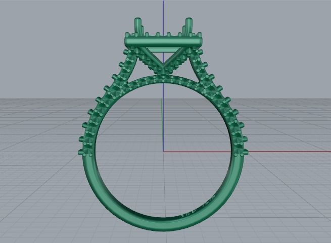 Engagement halo rings Model 3457 3D print model_3
