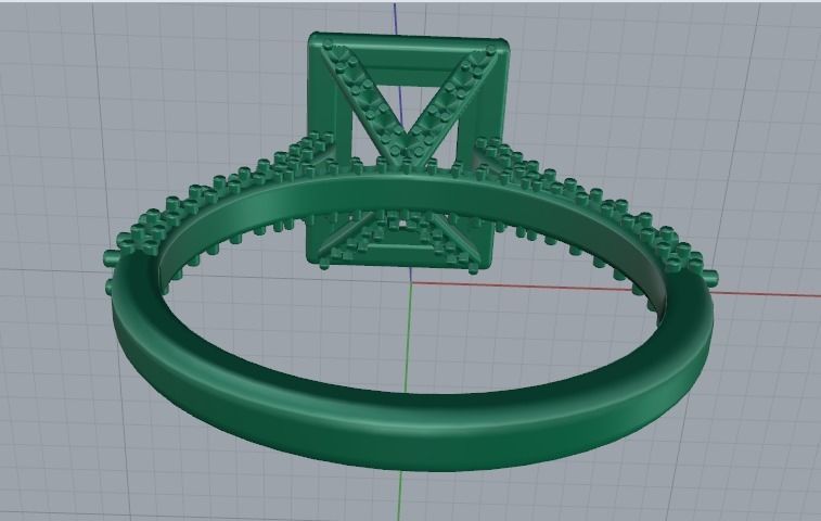 Engagement halo rings Model 3457 3D print model_4