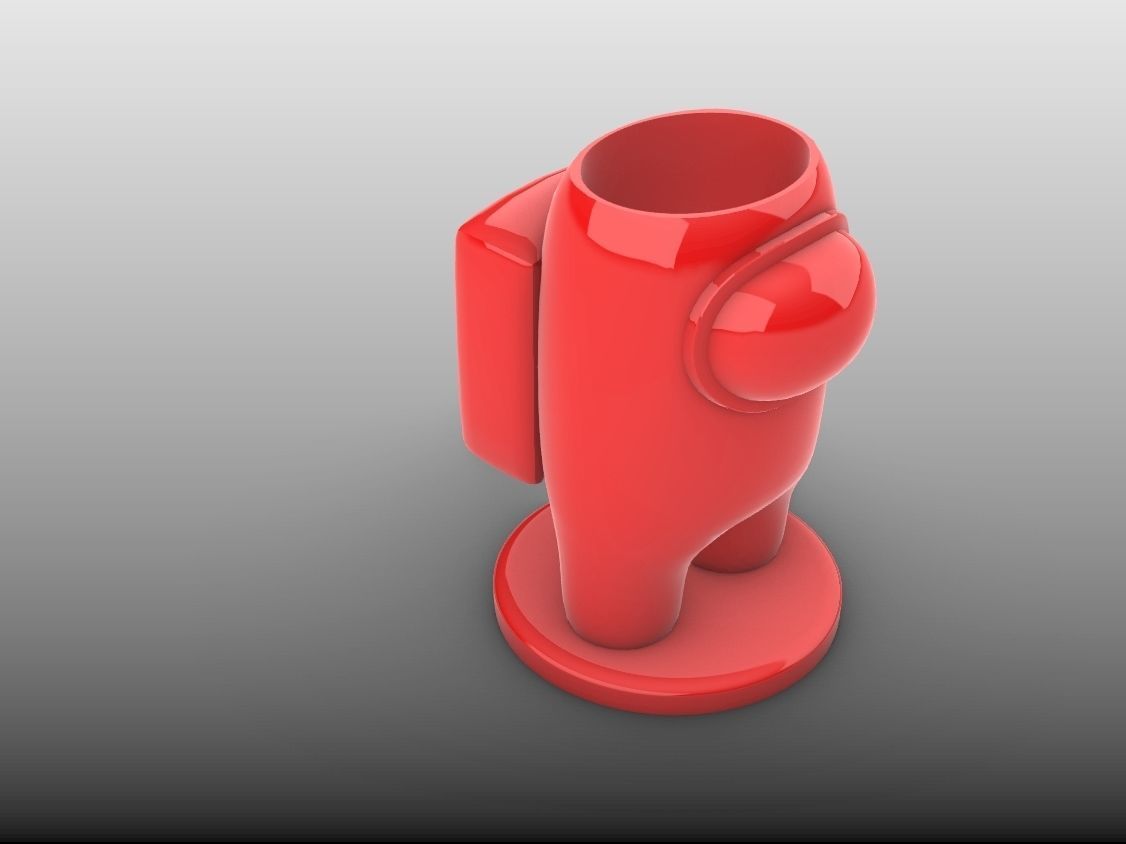 Among Us pencil Holder or Planter 3D print model_8