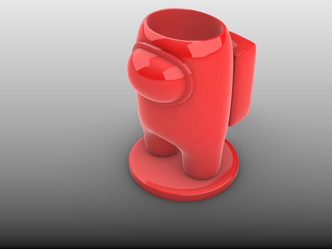 Among Us pencil Holder or Planter 3D print model_6