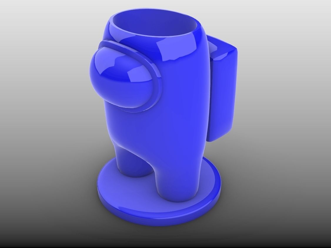 Among Us pencil Holder or Planter 3D print model_1