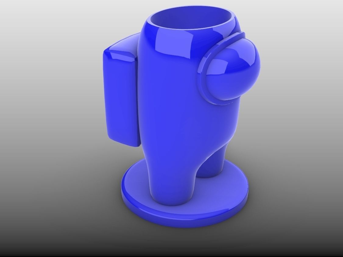 Among Us pencil Holder or Planter 3D print model_3