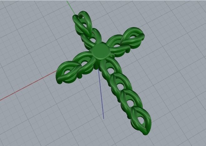 Pendant Cross Model 3450 3D print model_4