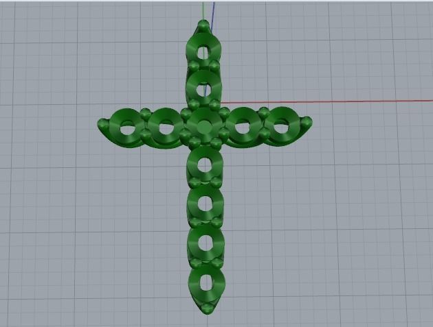 Pendant Cross Model 3450 3D print model_2