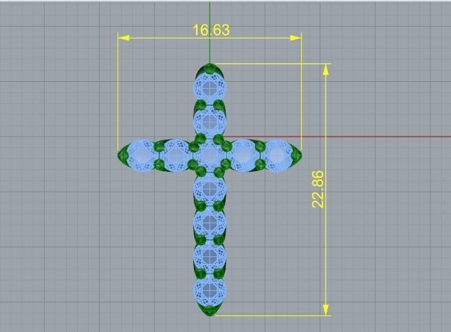 Pendant Cross Model 3450 3D print model_6
