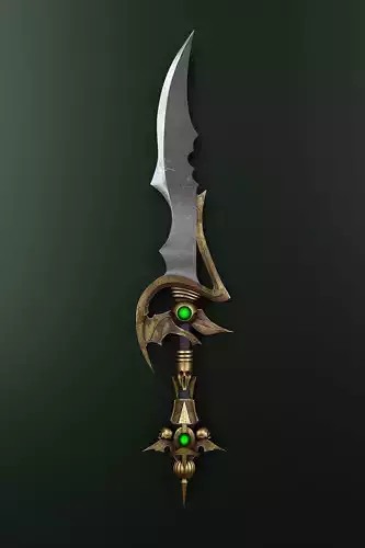Fantasy style dagger 1 3D model