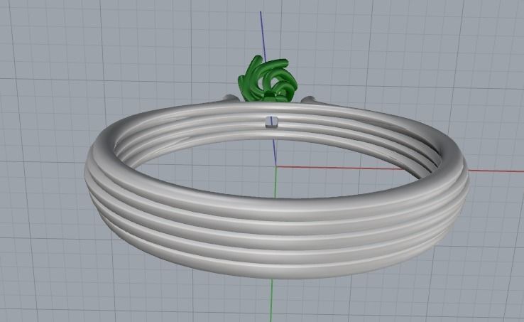 Engagement halo rings Model 3447 3D print model_4