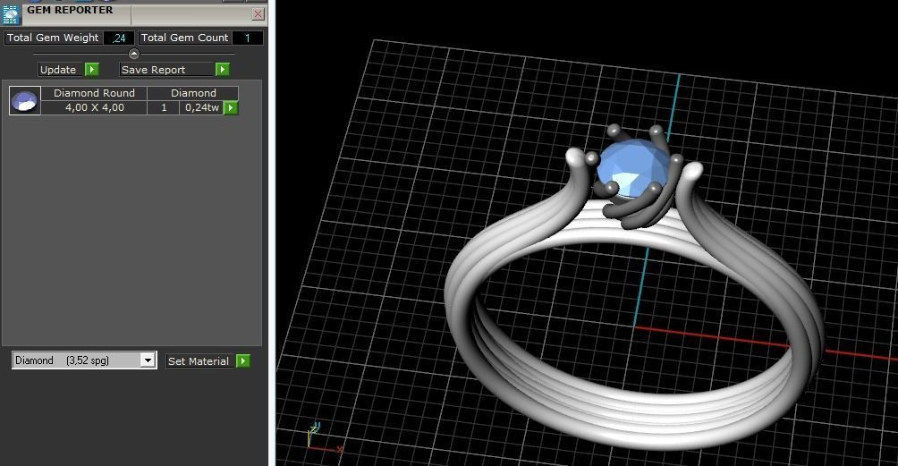 Engagement halo rings Model 3447 3D print model_8