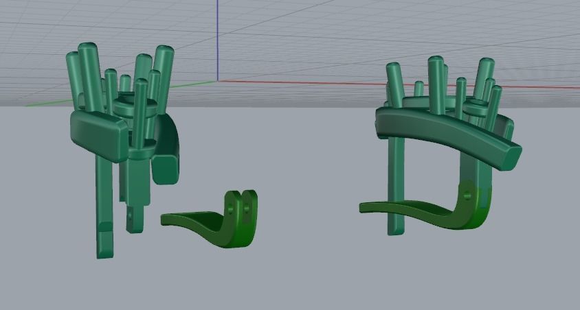 Earrings with English lock Model 3445 3D print model_4