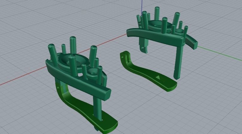 Earrings with English lock Model 3445 3D print model_2