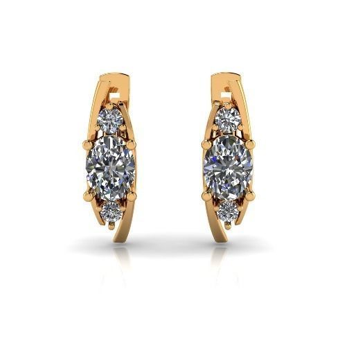 Earrings with English lock Model 3445 3D print model_1