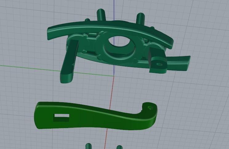 Earrings with English lock Model 3445 3D print model_5