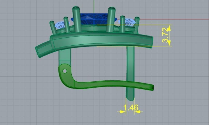 Earrings with English lock Model 3445 3D print model_7