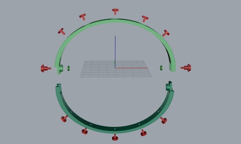 Bolt bracelet Model 3441 3D print model_2