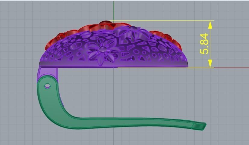 Earrings with English lock Model 3437 3D print model_7