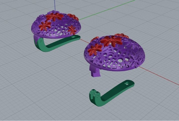 Earrings with English lock Model 3437 3D print model_2
