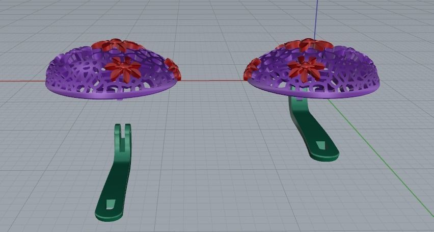 Earrings with English lock Model 3437 3D print model_4