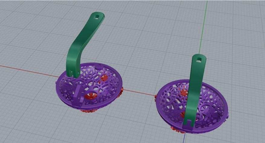 Earrings with English lock Model 3437 3D print model_5