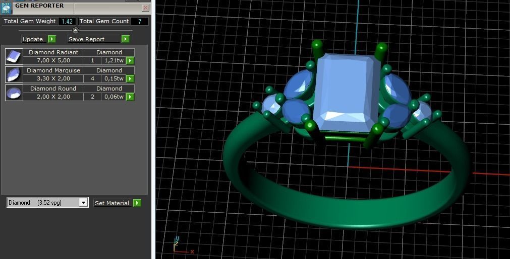 Engagement halo rings Model 3436 3D print model_9