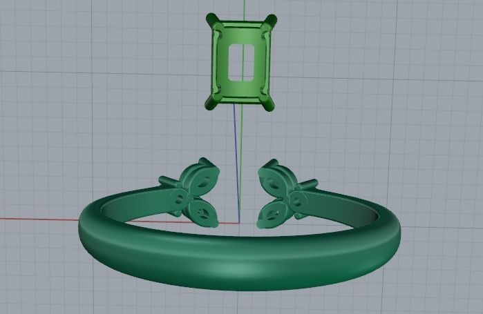 Engagement halo rings Model 3436 3D print model_4