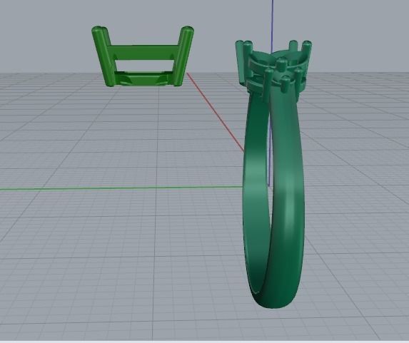 Engagement halo rings Model 3436 3D print model_5