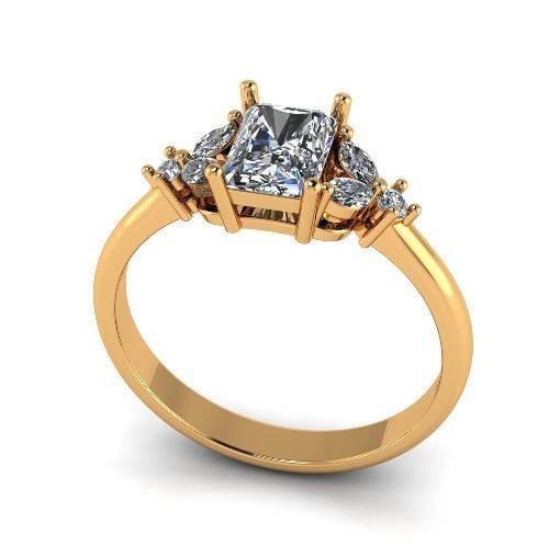 Engagement halo rings Model 3436 3D print model_1