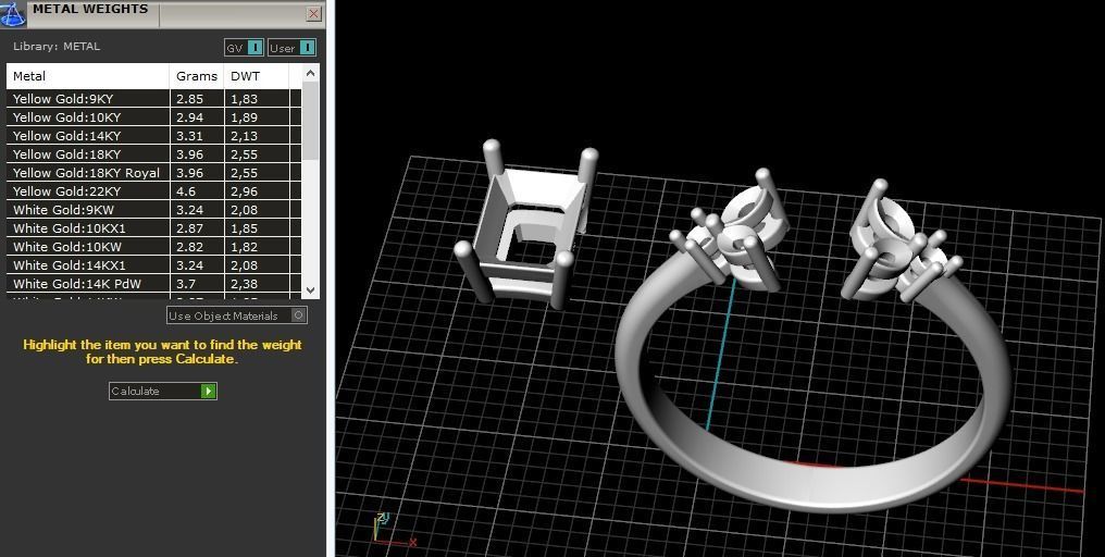 Engagement halo rings Model 3436 3D print model_8