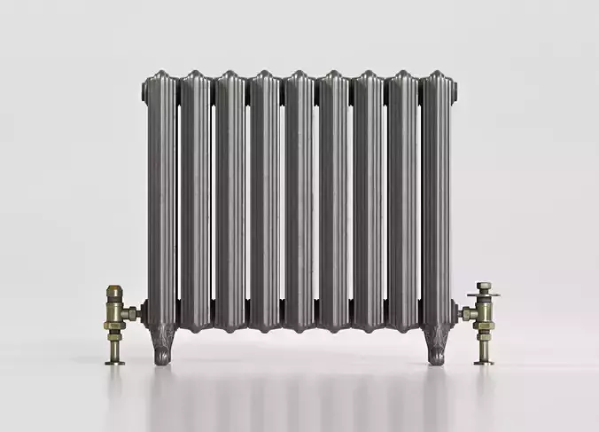 Victorian cast iron radiator Low-poly 3D model
