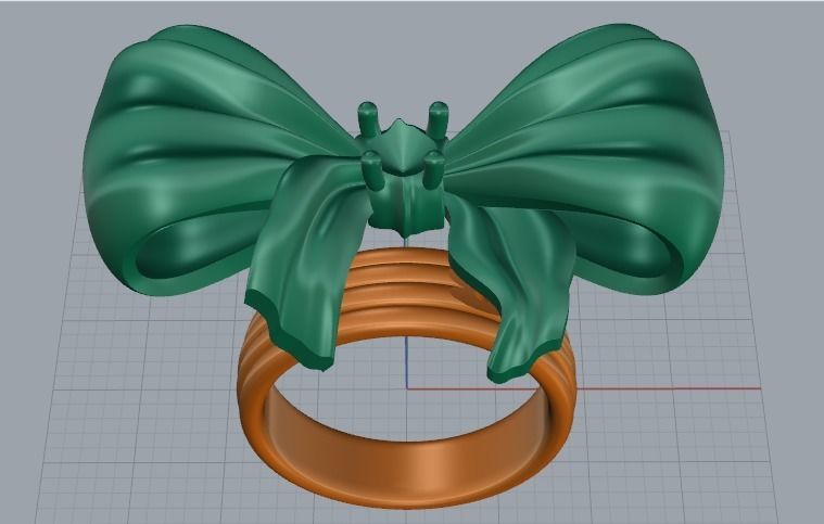 Bow ring Model 3427 3D print model_2