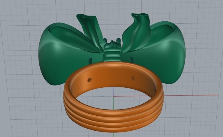 Bow ring Model 3427 3D print model_5