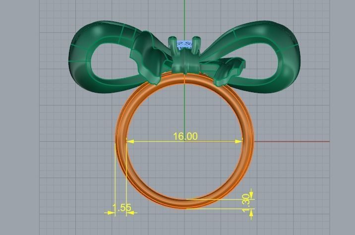 Bow ring Model 3427 3D print model_6