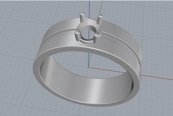 Engagement halo rings Model 3426 3D print model_2