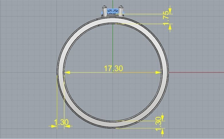 Engagement halo rings Model 3426 3D print model_6