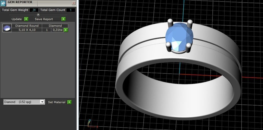 Engagement halo rings Model 3426 3D print model_9