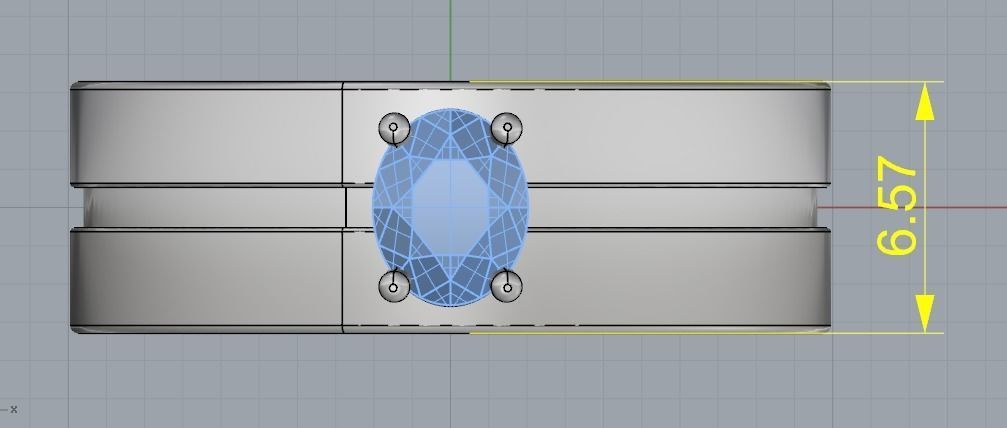 Engagement halo rings Model 3426 3D print model_7