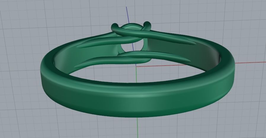 Engagement halo rings Model 3425 3D print model_5